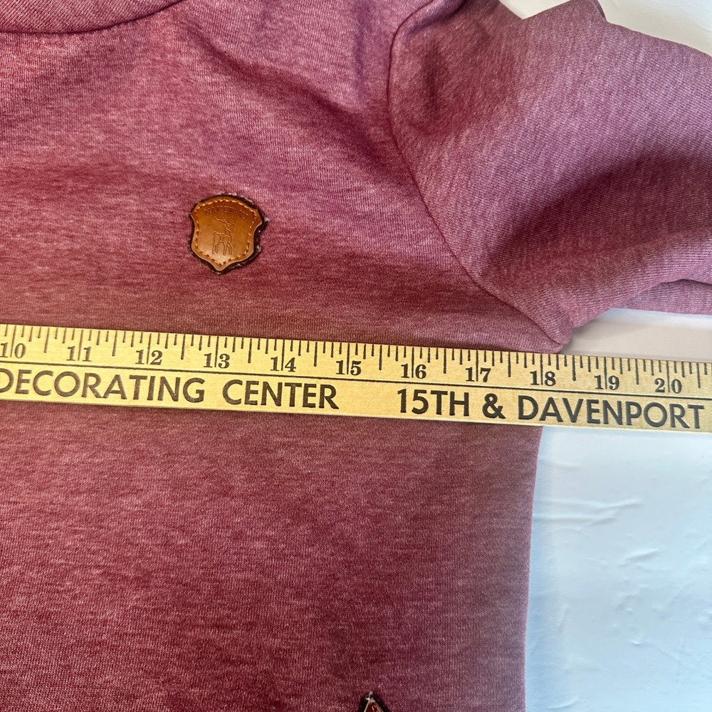 Naketano Hoodie Medium Burgundy Cowl Neck Rope Good Gorpcore Streetwear - Picture 5 of 8